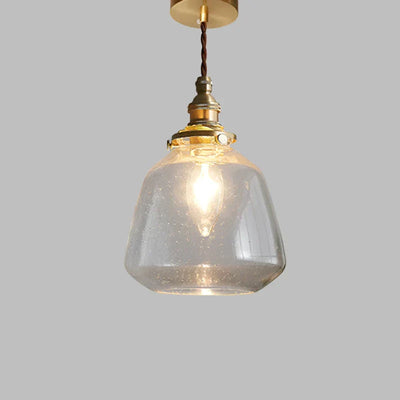 Crystal Glass Pendant Light – Minimalist Nordic Elegance for Dining Spaces