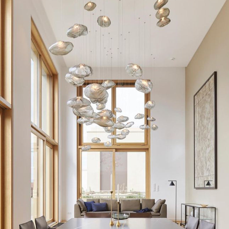 Minimalist Blown Glass Bubble Pendant Light – Elegant Handcrafted Design