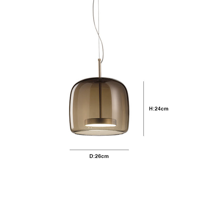 Hotel Glass Pendant Light – Elegant LED Hanging Lamp (110-220V, Glass, 28cm/38cm)