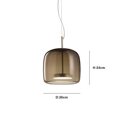 Hotel Glass Pendant Light – Elegant LED Hanging Lamp (110-220V, Glass, 28cm/38cm)