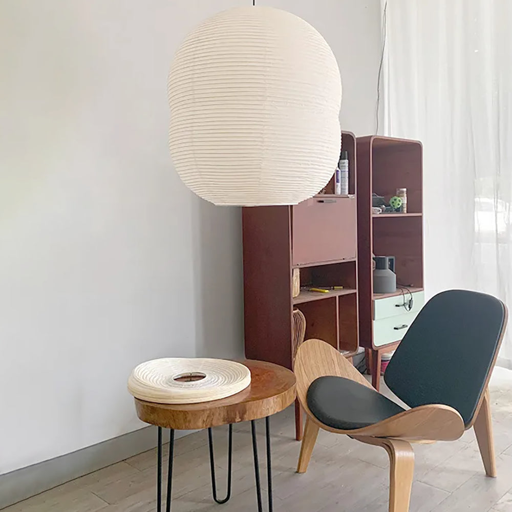 Washi Paper Mini Pendant Light – Handmade LED Lamp for Serene Ambiance