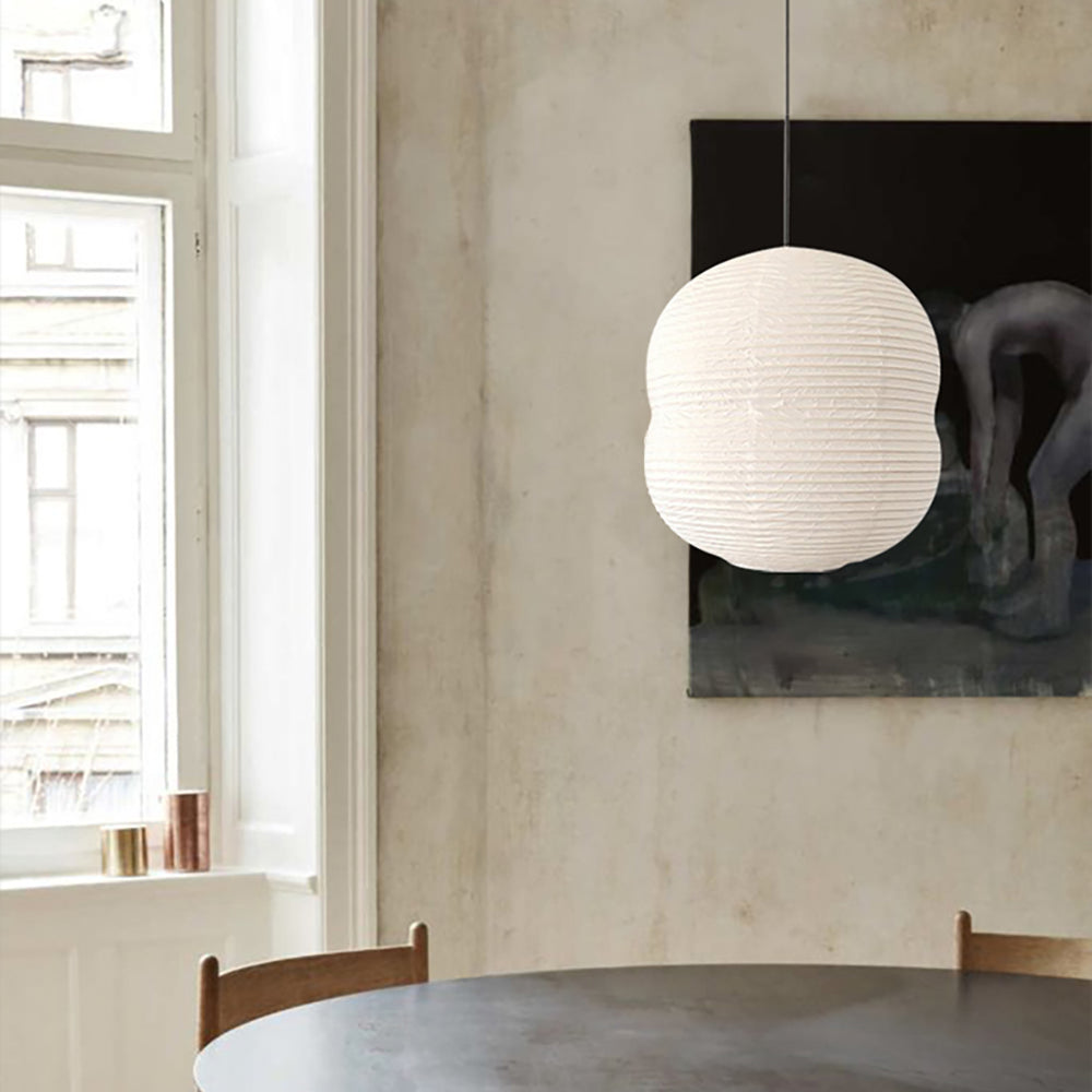 Washi Paper Mini Pendant Light – Handmade LED Lamp for Serene Ambiance