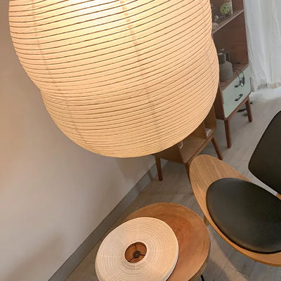 Washi Paper Mini Pendant Light – Handmade LED Lamp for Serene Ambiance