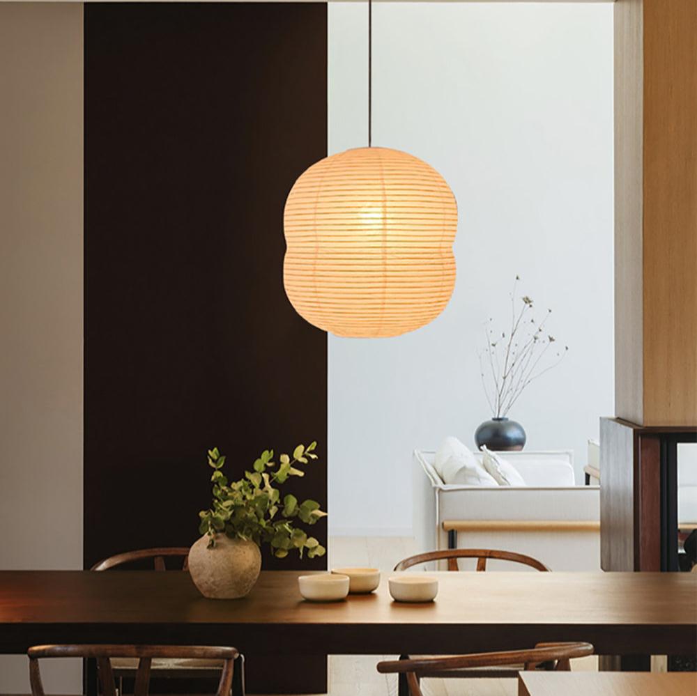 Washi Paper Mini Pendant Light – Handmade LED Lamp for Serene Ambiance
