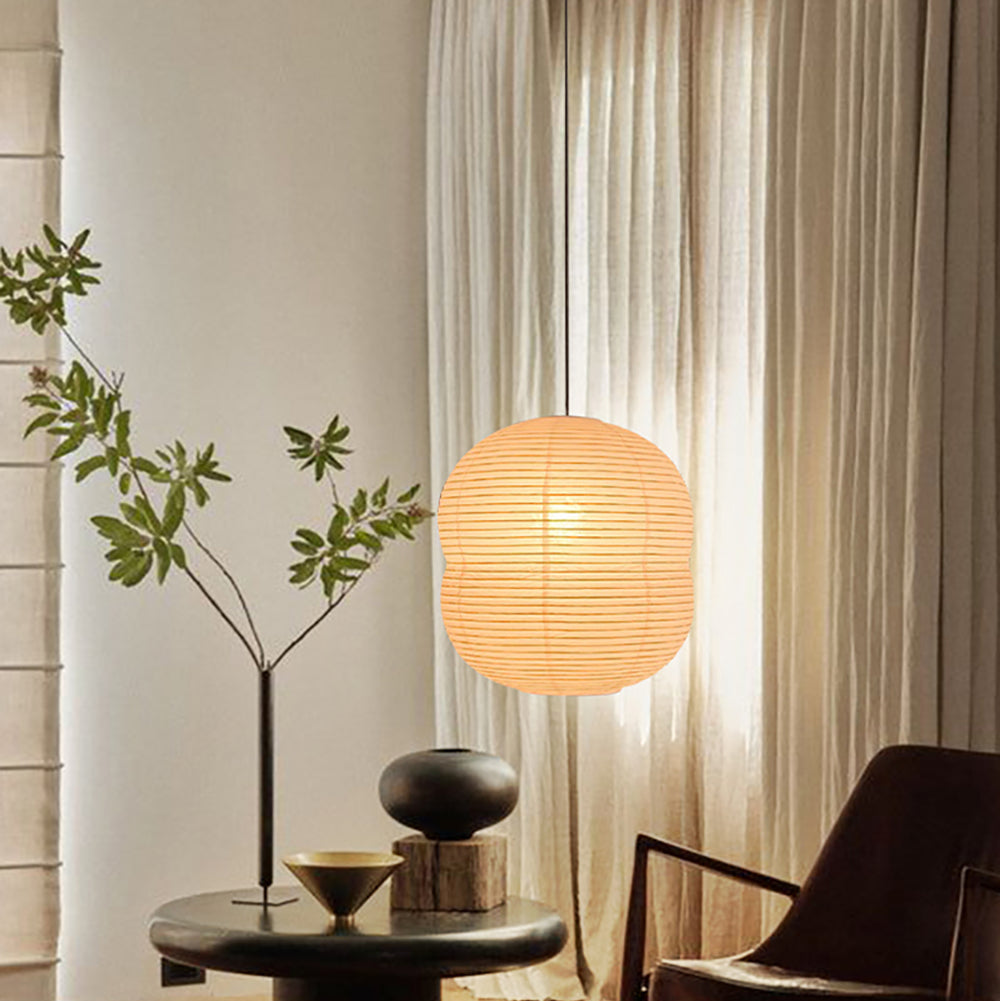 Washi Paper Mini Pendant Light – Handmade LED Lamp for Serene Ambiance