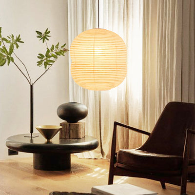 Washi Paper Mini Pendant Light – Handmade LED Lamp for Serene Ambiance