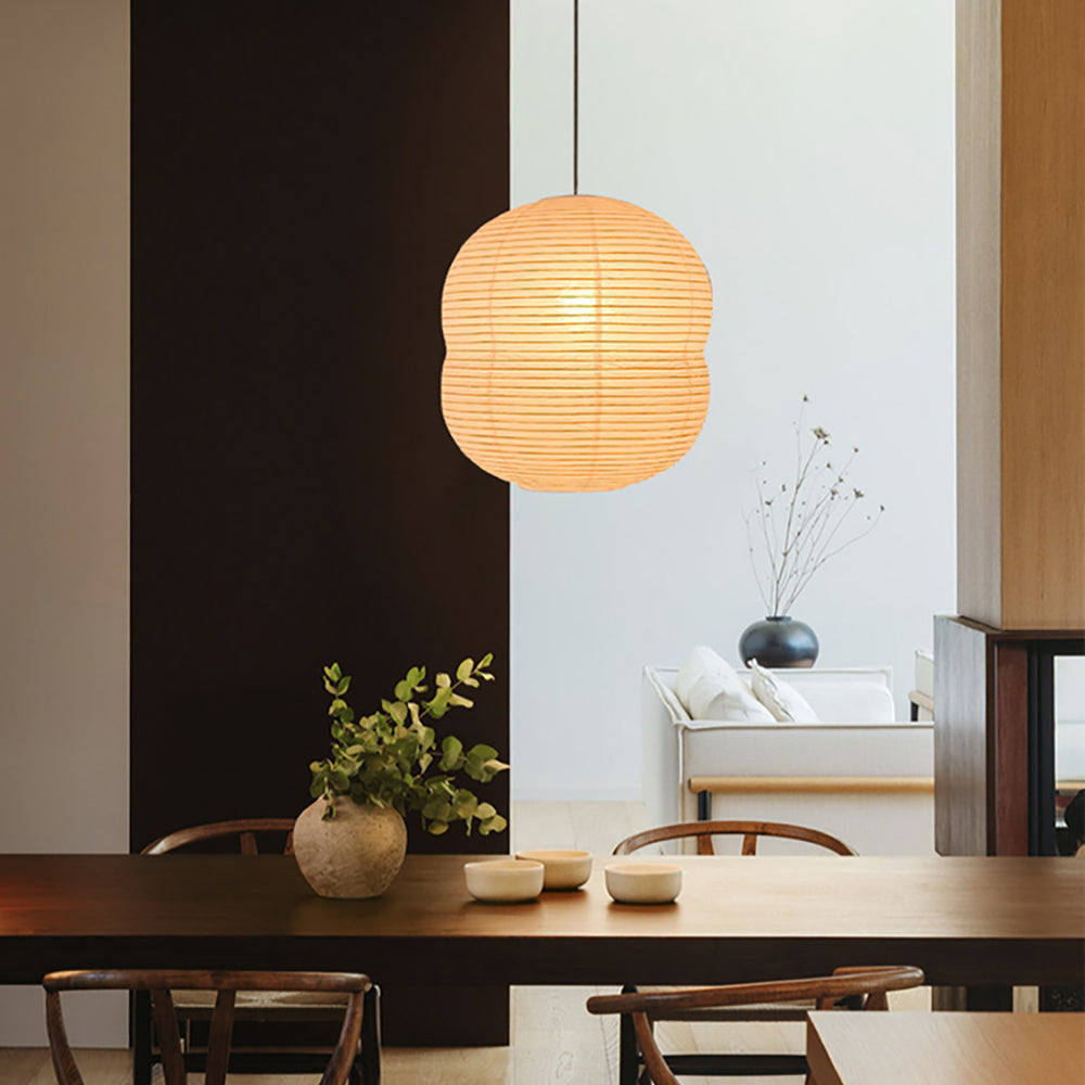Washi Paper Mini Pendant Light – Handmade LED Lamp for Serene Ambiance