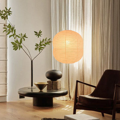 Washi Paper Mini Pendant Light – Handmade LED Lamp for Serene Ambiance