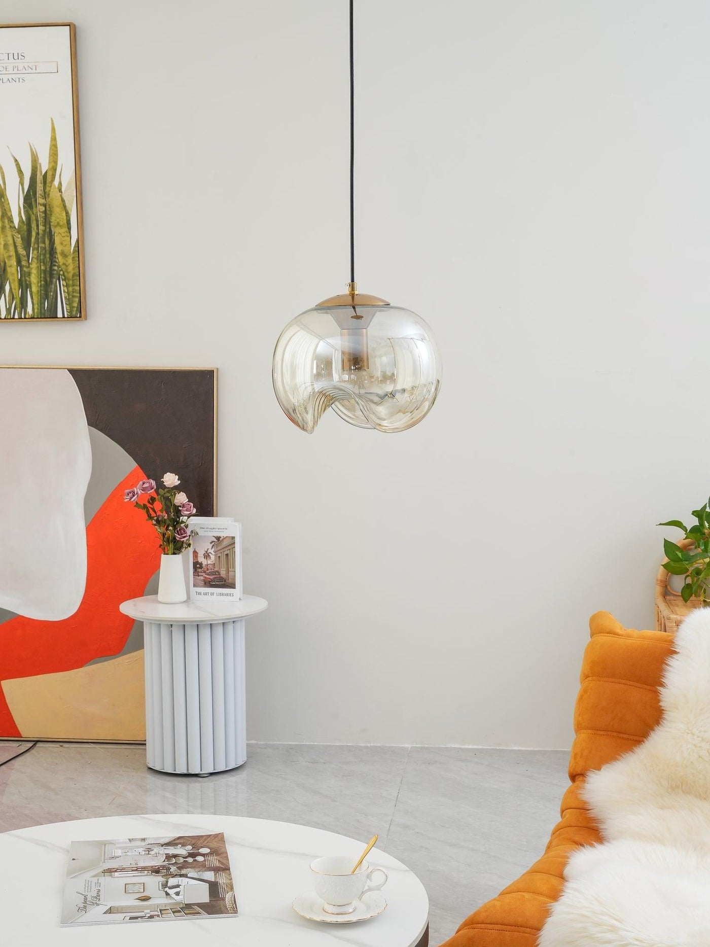 Wave Pendant Light – Elegant Nature-Inspired LED Ceiling Lamp