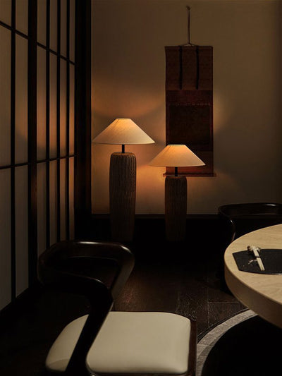 Weathered Wood Floor Lamp – Rustic Elegance with Timeless Charm
