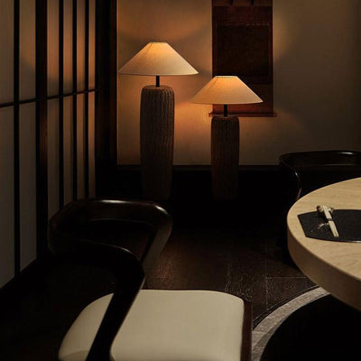 Weathered Wood Floor Lamp – Rustic Elegance with Timeless Charm