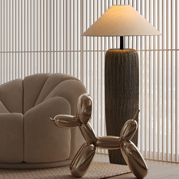 Weathered Wood Floor Lamp – Rustic Elegance with Timeless Charm