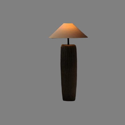 Weathered Wood Floor Lamp – Rustic Elegance with Timeless Charm