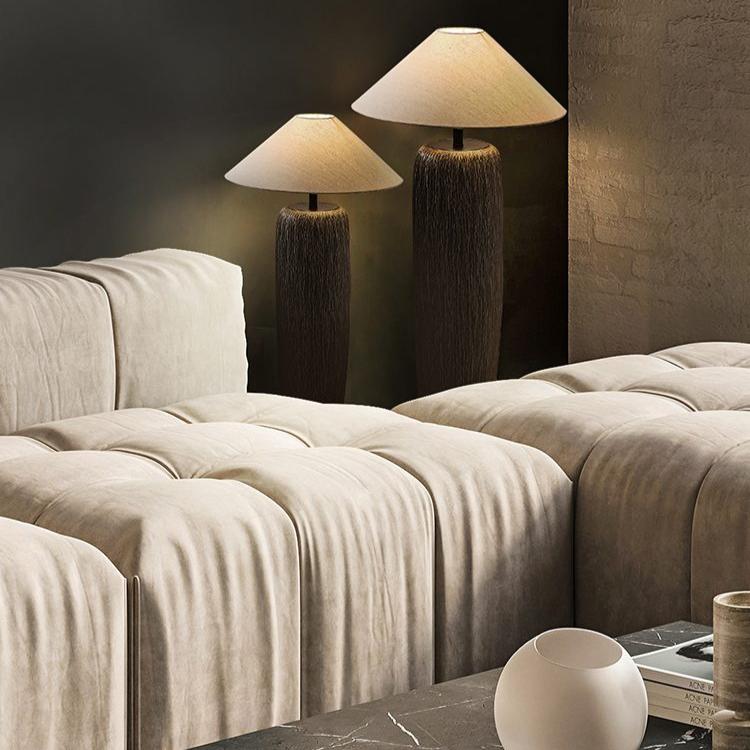 Weathered Wood Floor Lamp – Rustic Elegance with Timeless Charm