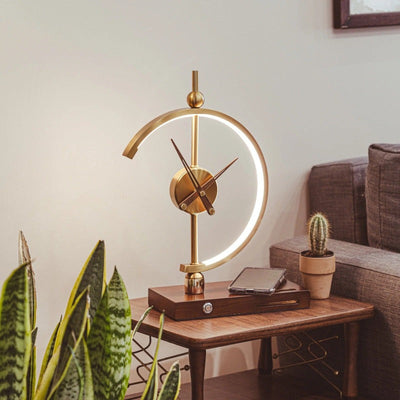 NagoyaLight™ Clock Lamp – Modern Lighting with Wireless Charging & Built-in Clock
