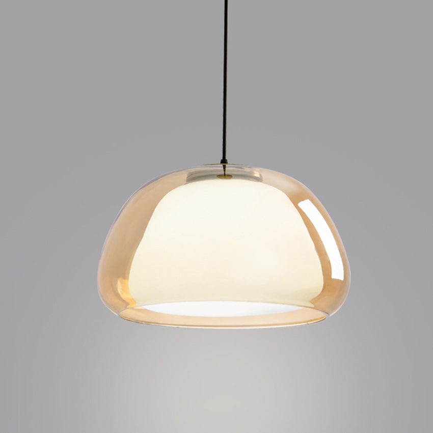 Modern Jelly Pendant Light – Elegant White Glass Shade with Adjustable Drop