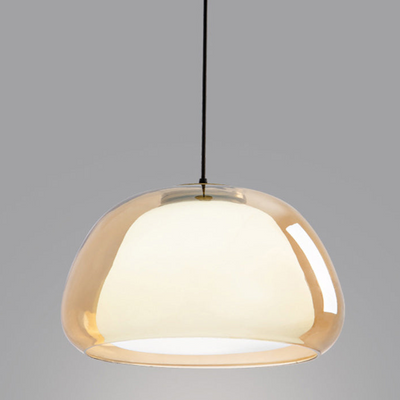 Modern Jelly Pendant Light – Elegant White Glass Shade with Adjustable Drop
