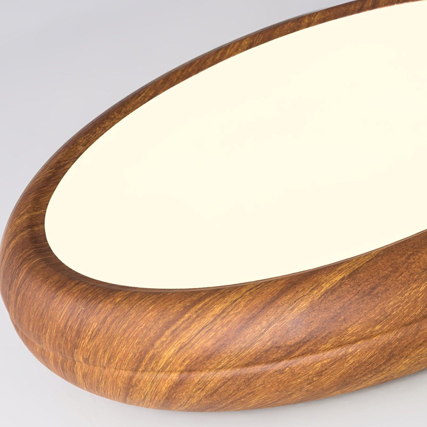 Nordic Round Wooden Ceiling Light – LED Flush Mount (Warm White 3000K, 18W-36W, 110-240V)