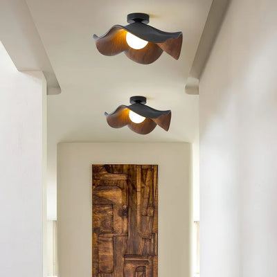 Nordic Wooden Lotus Ceiling Light – Nature-Inspired Elegance for Modern Interiors
