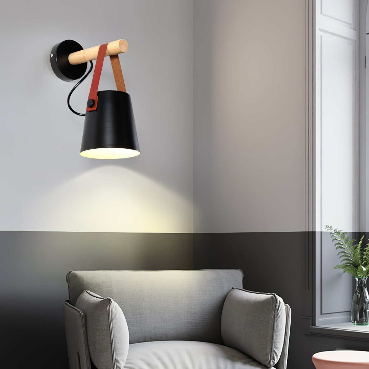 Nordic Cone Wood Wall Light – Elegant Scandinavian-Inspired LED Sconce