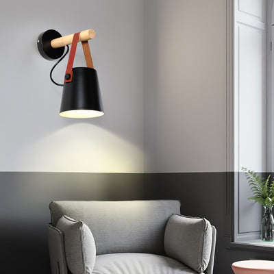 Nordic Cone Wood Wall Light – Elegant Scandinavian-Inspired LED Sconce