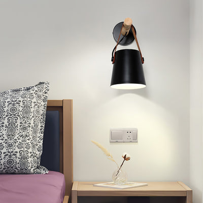 Nordic Cone Wood Wall Light – Elegant Scandinavian-Inspired LED Sconce