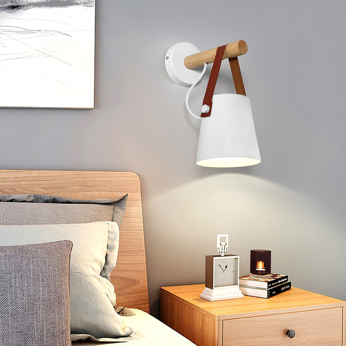 Nordic Cone Wood Wall Light – Elegant Scandinavian-Inspired LED Sconce