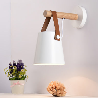 Nordic Cone Wood Wall Light – Elegant Scandinavian-Inspired LED Sconce
