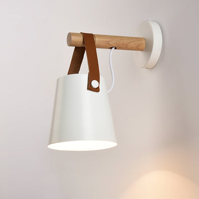 Nordic Cone Wood Wall Light – Elegant Scandinavian-Inspired LED Sconce