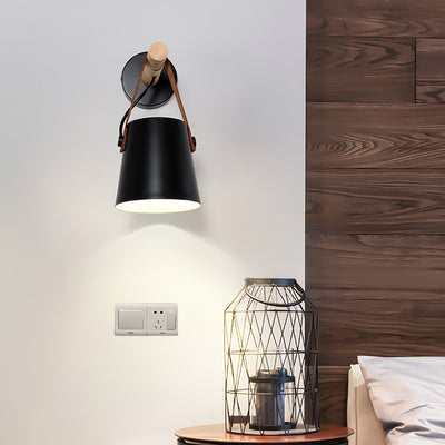 Nordic Cone Wood Wall Light – Elegant Scandinavian-Inspired LED Sconce