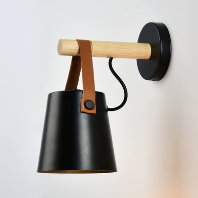 Nordic Cone Wood Wall Light – Elegant Scandinavian-Inspired LED Sconce