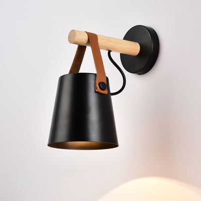 Nordic Cone Wood Wall Light – Elegant Scandinavian-Inspired LED Sconce