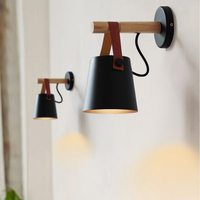 Nordic Cone Wood Wall Light – Elegant Scandinavian-Inspired LED Sconce