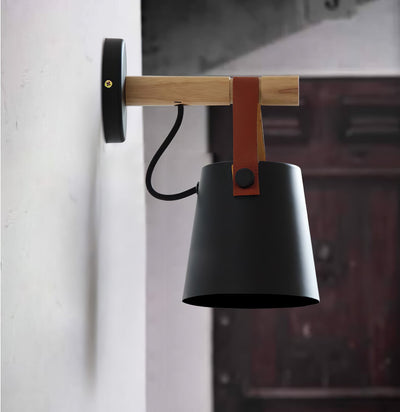 Nordic Cone Wood Wall Light – Elegant Scandinavian-Inspired LED Sconce