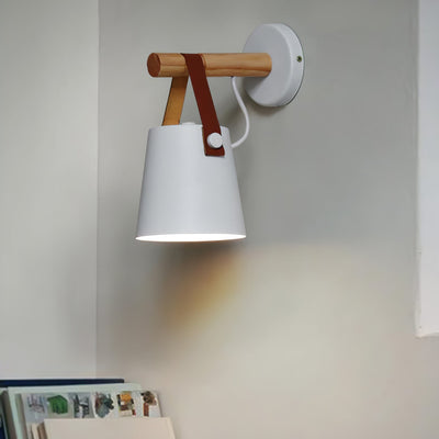 Nordic Cone Wood Wall Light – Elegant Scandinavian-Inspired LED Sconce