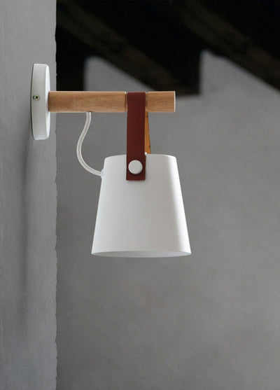 Nordic Cone Wood Wall Light – Elegant Scandinavian-Inspired LED Sconce