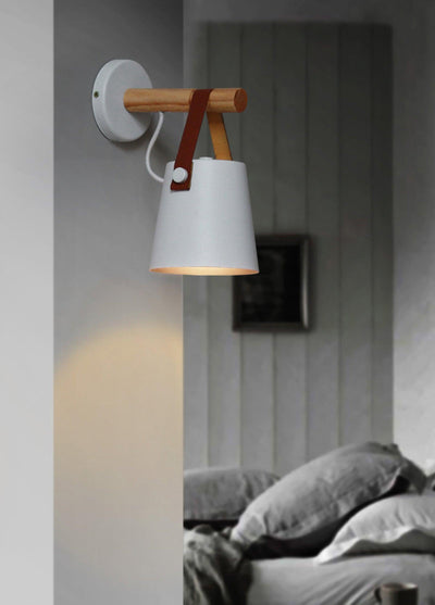 Nordic Cone Wood Wall Light – Elegant Scandinavian-Inspired LED Sconce