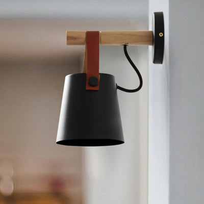 Nordic Cone Wood Wall Light – Elegant Scandinavian-Inspired LED Sconce