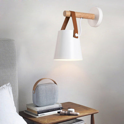 Nordic Cone Wood Wall Light – Elegant Scandinavian-Inspired LED Sconce