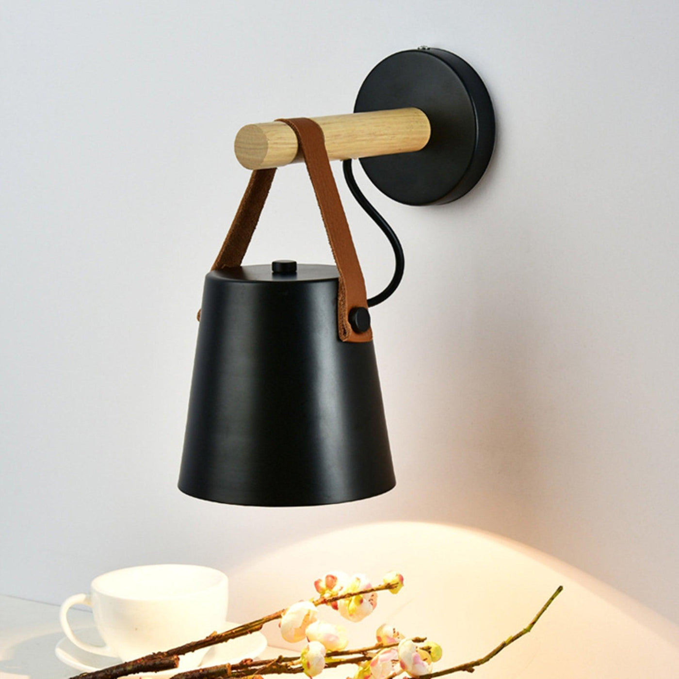 Nordic Cone Wood Wall Light – Elegant Scandinavian-Inspired LED Sconce