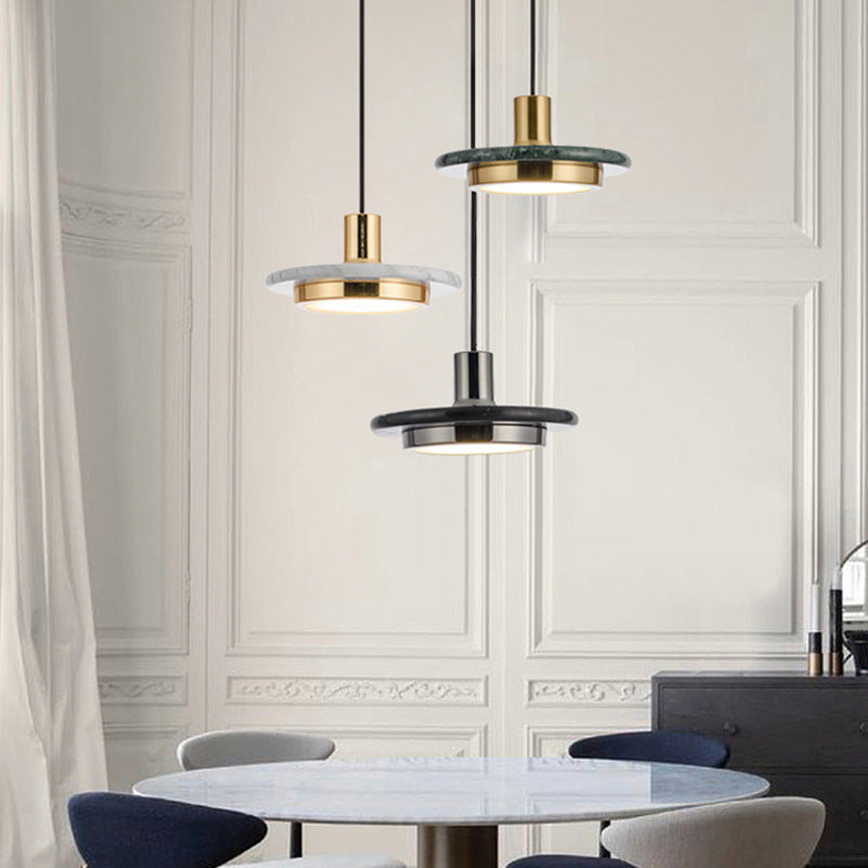 Modern Minimalist Marble Pendant Light – Elegant LED Ceiling Lamp