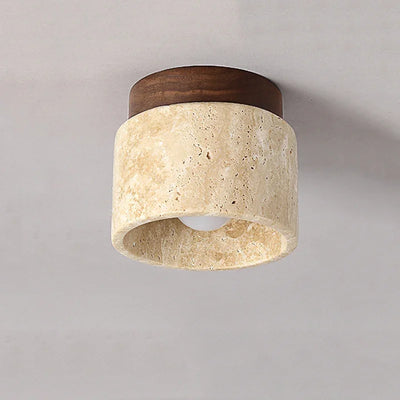 Japanese Cream Style Ceiling Lamp – Minimalist LED Light with Natural Elegance