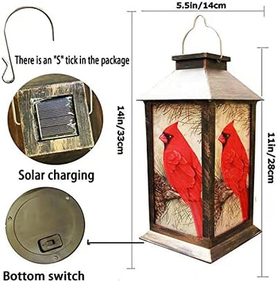 Charmante Kardinal Solar Lantern – Elegant Outdoor LED Garden Light