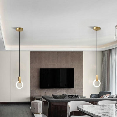 Nordic Ring LED Pendant Light – Minimalist Elegance for Modern Interiors