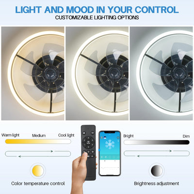 Oberlicht Smart Ceiling Fan – LED Light & Remote Control for Modern Comfort