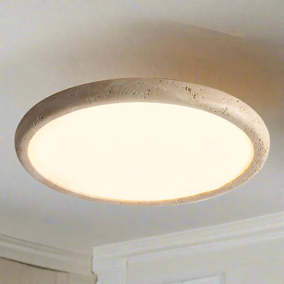 Natural Stone LED Ceiling Light – Organic Elegance for a Warm, Inviting Atmosphere
