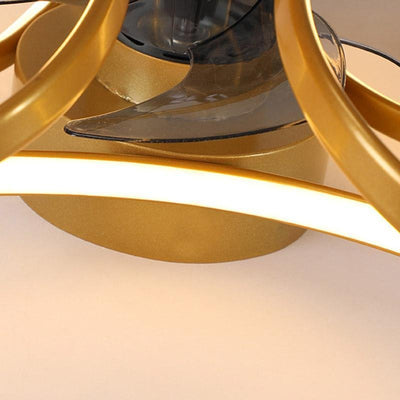 Flower Ceiling Fan Light – Modern LED Chandelier with Remote Control (45W)