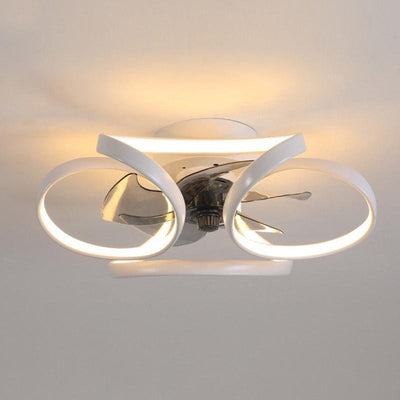 Flower Ceiling Fan Light – Modern LED Chandelier with Remote Control (45W)