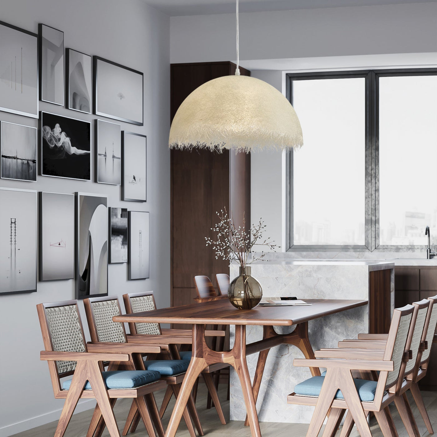 Znts Modern Pendant Light – Contemporary LED Ceiling Lamp for Dining & Living Spaces