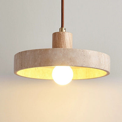 Vintage Wabi-Sabi Stone Pendant Light – Natural Elegance with Warm LED Glow